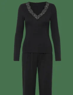 Kvinnor Hunkemöller Pyjamas & Loungewear|PJ LS JERSEY LACE NANA - Pyjamas