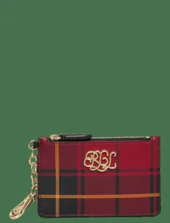 Lauren Ralph Lauren Plaid Nappa Leather Zip Card Case - Korthållare|Kvinnor Nyckelringar|Plånböcker & Korthållare
