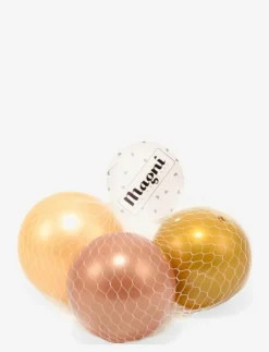 Barn Magni Toys Motorikleksaker|Plastic balls in net. 3 colors; khaki, sand and beige. - Motorikleksak