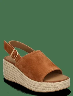 FitFlop PLATFFORMS ESPADRILLE SUEDE WEDGE B/STRAP SANDALS - Kilklackar|Kvinnor Högklackade Skor