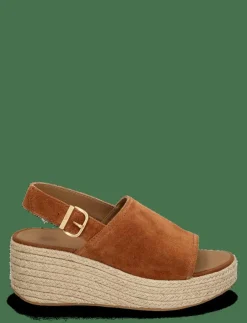 FitFlop PLATFFORMS ESPADRILLE SUEDE WEDGE B/STRAP SANDALS - Kilklackar|Kvinnor Högklackade Skor