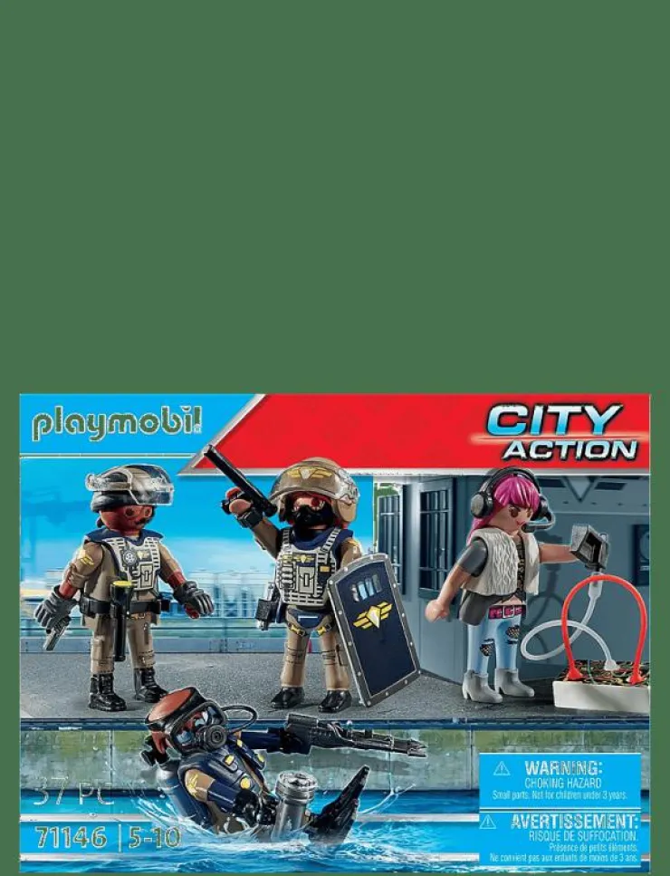 PLAYMOBIL City Action Figurer från insatsstyrkan - 71146 - City Action|Barn Playmobil Leksaker