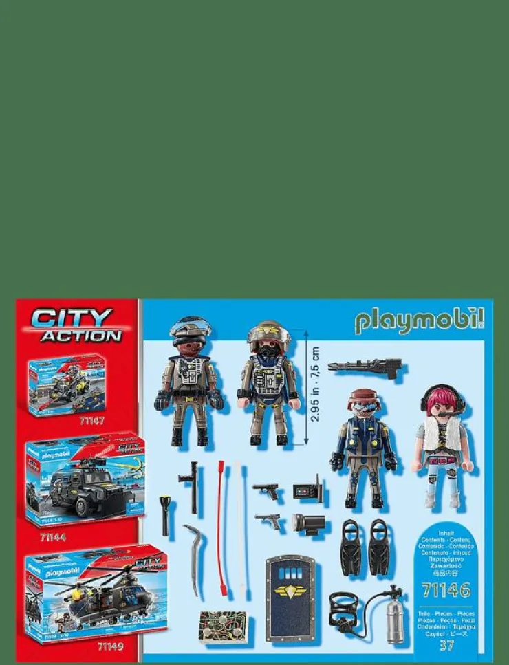 PLAYMOBIL City Action Figurer från insatsstyrkan - 71146 - City Action|Barn Playmobil Leksaker