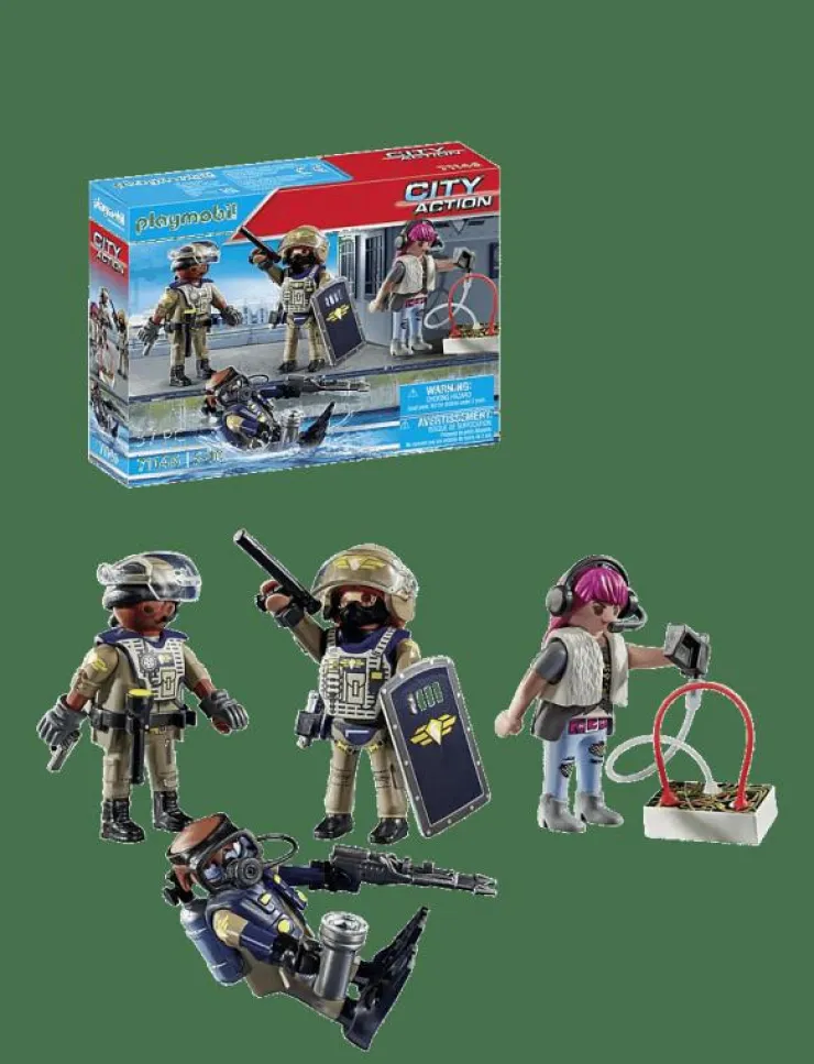 PLAYMOBIL City Action Figurer från insatsstyrkan - 71146 - City Action|Barn Playmobil Leksaker