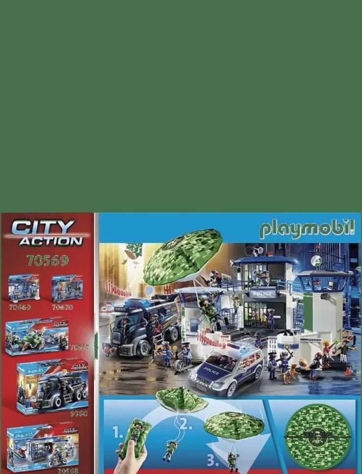 Barn PLAYMOBIL Playmobil Leksaker|City Action Police Parachute Search - 70569 - City Action