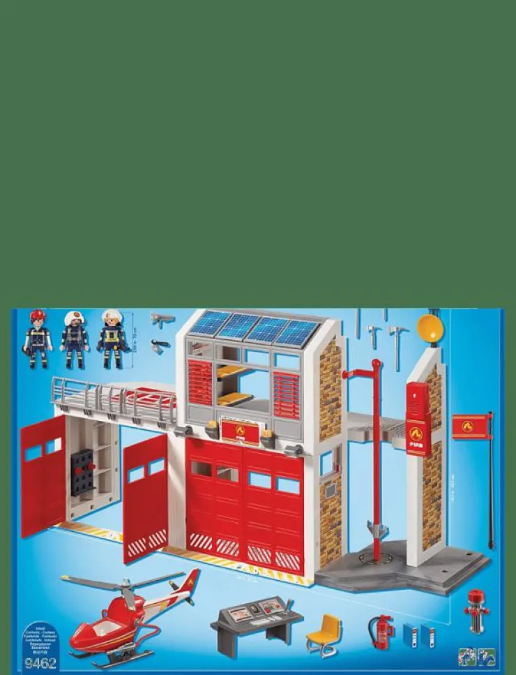 Barn PLAYMOBIL Playmobil Leksaker|City Action Stor brandstation - 9462 - City Action