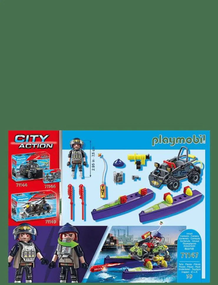 PLAYMOBIL City Action Tactical Unit - Mulit-Terrain Quad - 71147 - City Action|Barn Playmobil Leksaker
