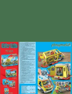 PLAYMOBIL City Life Ambulans med ljus och ljud - 71202 - City Life|Barn Playmobil Leksaker