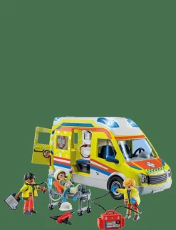 PLAYMOBIL City Life Ambulans med ljus och ljud - 71202 - City Life|Barn Playmobil Leksaker