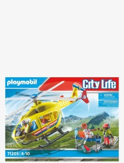 Barn PLAYMOBIL Playmobil Leksaker|City Life Räddningshelikopter - 71203 - City Life