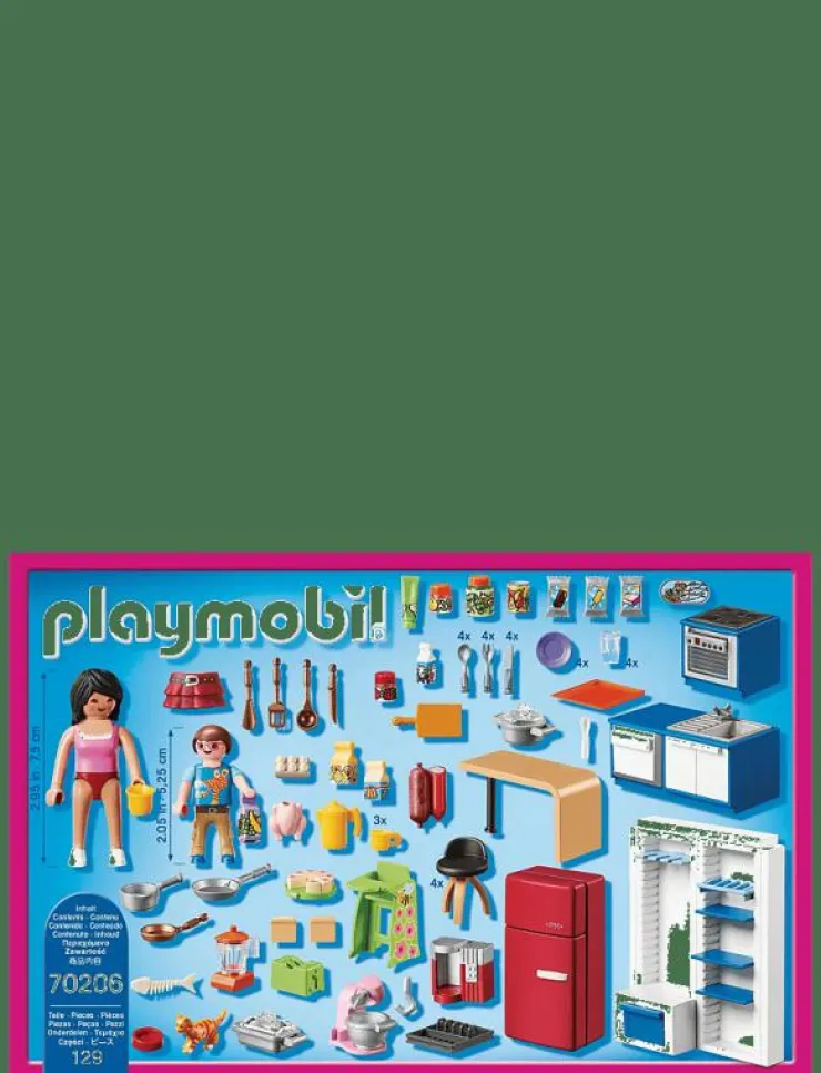 PLAYMOBIL Dollhouse Familjekök - 70206 - Dollhouse|Barn Playmobil Leksaker