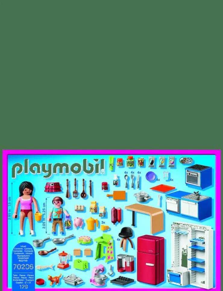 PLAYMOBIL Dollhouse Familjekök - 70206 - Dollhouse|Barn Playmobil Leksaker