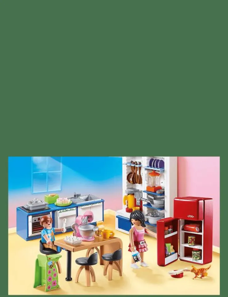 PLAYMOBIL Dollhouse Familjekök - 70206 - Dollhouse|Barn Playmobil Leksaker