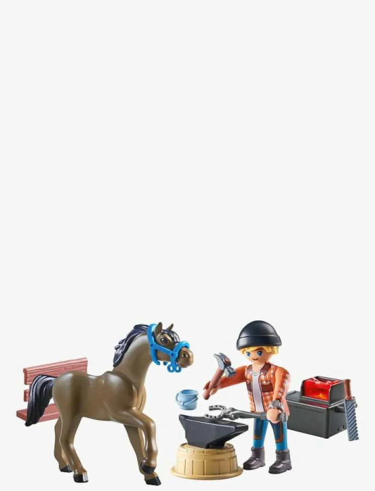 PLAYMOBIL Horses of Waterfall Farrier Ben and Achilles - 71357 - Horses of Waterfall|Barn Playmobil Leksaker