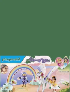 PLAYMOBIL Princess Magic Pegasus with Rainbow in the Clouds - 71361 - Princess Magic|Barn Playmobil Leksaker