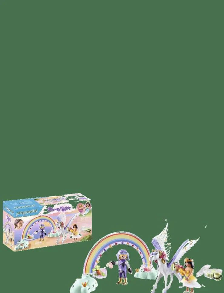 PLAYMOBIL Princess Magic Pegasus with Rainbow in the Clouds - 71361 - Princess Magic|Barn Playmobil Leksaker
