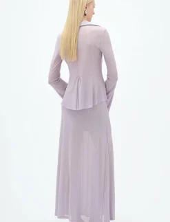 REMAIN Birger Christensen Pleated Midi Mesh Skirt - Maxikjolar|Kvinnor Kjolar