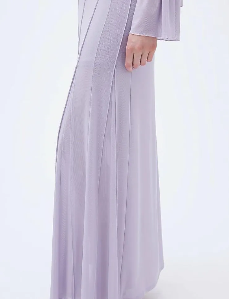 REMAIN Birger Christensen Pleated Midi Mesh Skirt - Maxikjolar|Kvinnor Kjolar