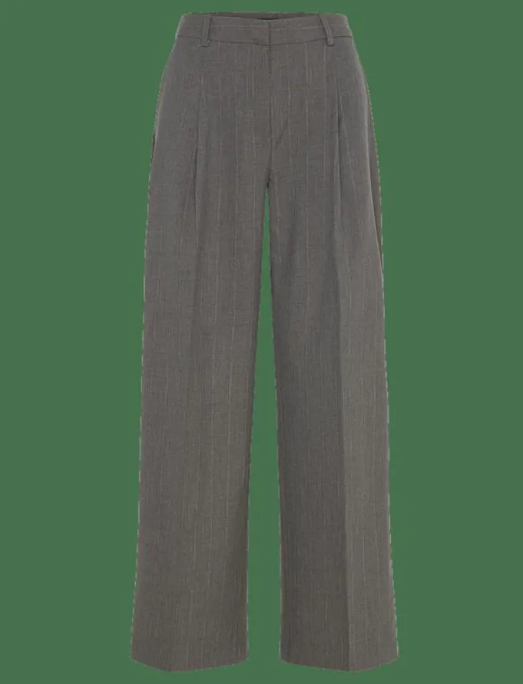 Kvinnor Mango Plus Size & Curvy|Byxor|Pleated wide leg trousers - Vida byxor