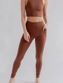 Kvinnor Girlfriend Collective Tights|Plus Size & Curvy|Pocket High-Rise Legging, Long - Träningstights