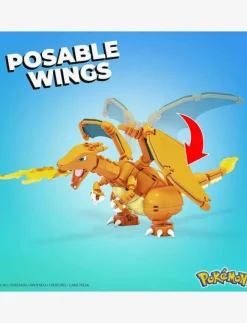 Barn MEGA Pokémon Leksaker|Leksaker|Pokémon Building Toy Kit Charmander Set with 3 Action Figures (313 Pieces) for Kids - Byggsats