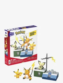 MEGA Pokémon Pokémon Building Toy Kit Pikachu Set with 3 Action Figures (159 Pieces) for Kids - Byggsats|Barn Klossar & Byggsatser