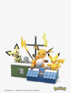 MEGA Pokémon Pokémon Building Toy Kit Pikachu Set with 3 Action Figures (159 Pieces) for Kids - Byggsats|Barn Klossar & Byggsatser