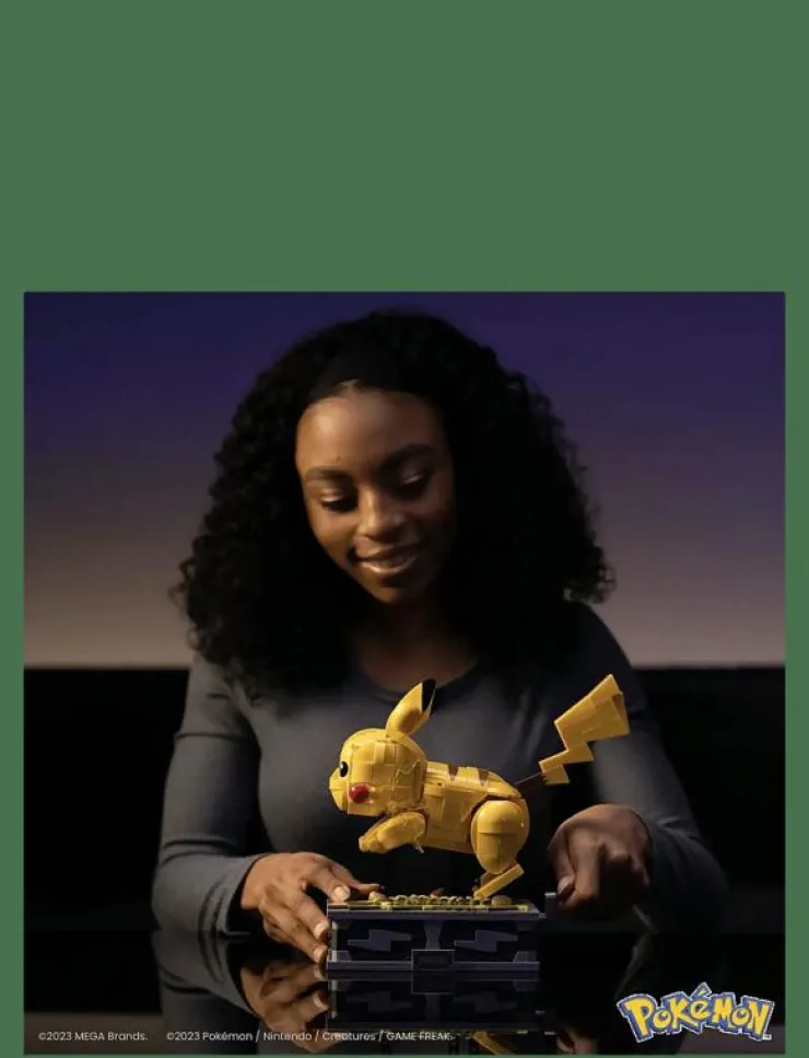 Barn MEGA Pokémon Leksaker|Leksaker|Pokémon Motion Pikachu Building Brick Set with Mechanized Motion (1095 Pieces) - Byggsats