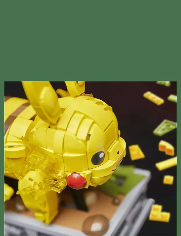 Barn MEGA Pokémon Leksaker|Leksaker|Pokémon Motion Pikachu Building Brick Set with Mechanized Motion (1095 Pieces) - Byggsats
