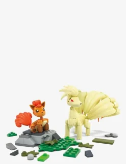 Barn MEGA Pokémon Klossar & Byggsatser|Pokémon Vulpix Evolution Set (145 Pieces) with 2 Poseable Action Figures for Kids - Byggsats