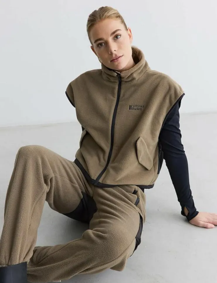 Kvinnor Rethinkit Studios Byxor|Mjukisbyxor|Polar Fleece Pants Campfire, Regular - Sweatpants
