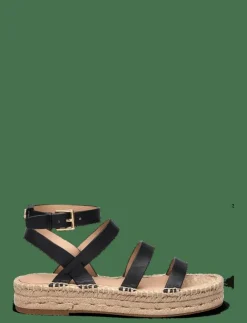 Lauren Ralph Lauren Polly Leather Gladiator Espadrille - Platta espadriller|Kvinnor Espadrillos