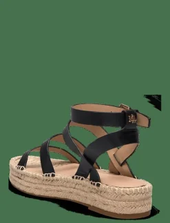 Lauren Ralph Lauren Polly Leather Gladiator Espadrille - Platta espadriller|Kvinnor Espadrillos