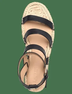 Lauren Ralph Lauren Polly Leather Gladiator Espadrille - Platta espadriller|Kvinnor Espadrillos