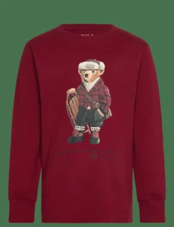 Ralph Lauren Kids Polo Bear Cotton Long-Sleeve Tee - Sweatshirts|Barn Överdelar