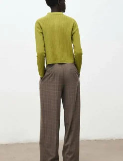 Kvinnor Mango Kläder|Polo-neck ribbed sweater - Pikéer