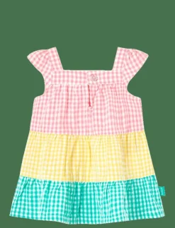 Barn Boboli Klänningar & Kjolar|Poplin dress check - Ärmlösa babyklänningar