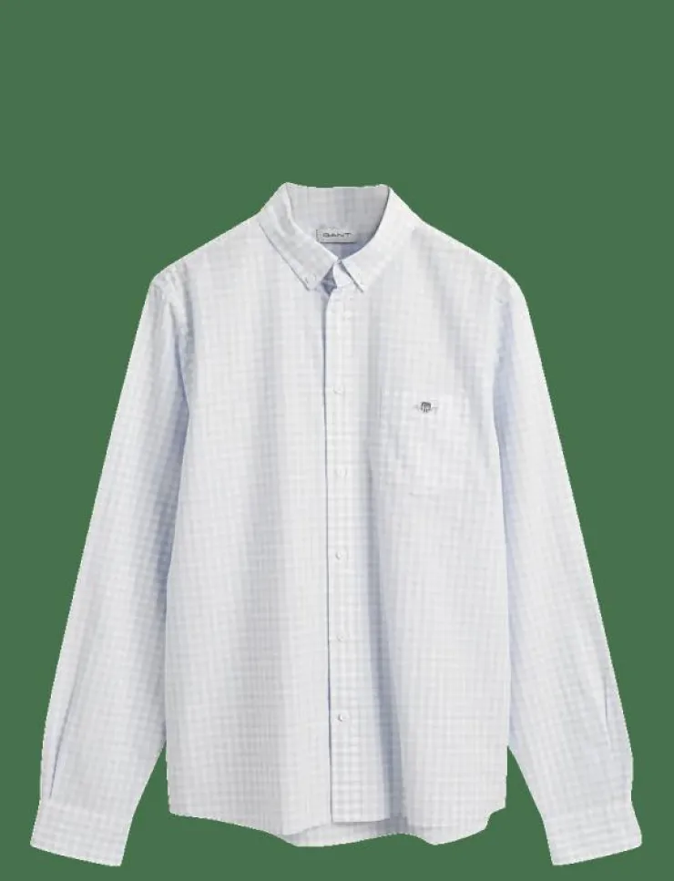 Barn GANT Överdelar|POPLIN GINGHAM SHIELD SHIRT - Långärmad skjorta