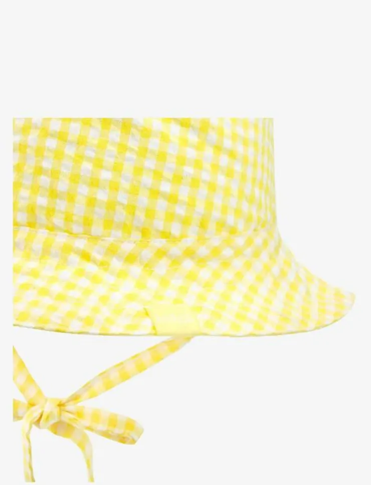 Barn Boboli Solhattar|Poplin hat check - Solhatt