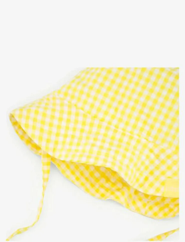 Barn Boboli Solhattar|Poplin hat check - Solhatt