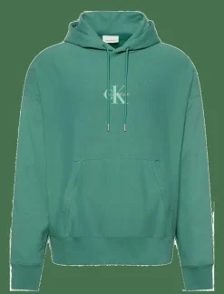 Calvin Klein Jeans Sweatshirts & Huvtröjor|PREMIUM TERRY MICRO MONOLOGO HOO - Hoodies