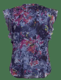 Lauren Ralph Lauren Print Ruffle-Trim Georgette Blouse - Ärmlösa blusar|Kvinnor Blusar & Skjortor