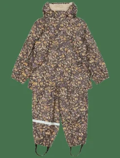 mikk-line PU AOP Rain Set Teddy Rec w. Susp10 - Regnställ|Barn Regnkläder