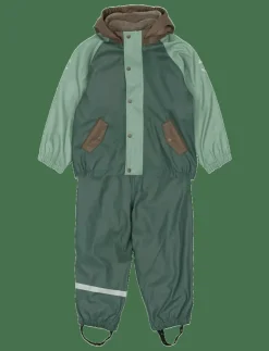 Barn mikk-line Regnkläder|Pu Rain Set + Fleece/Susp. 104 - Regnställ