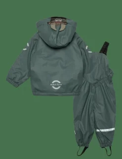 mikk-line PU Rain Set Rec Warm Animal Susp104 - Regnställ|Barn Regnkläder