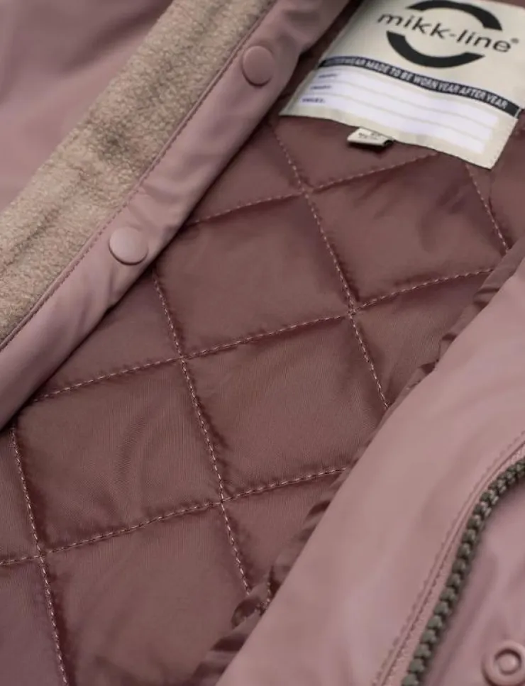 mikk-line PU Rain Set Rec Warm Animal Susp104 - Regnställ|Barn Regnkläder