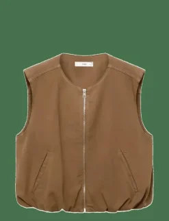 Mango Puffer denim waistcoat - Jeansvästar|Kvinnor Västar