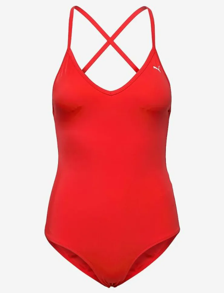 Puma Swim WOMEN VNECK PADDED SWIMSUIT 1P - Baddräkter|Kvinnor Badkläder