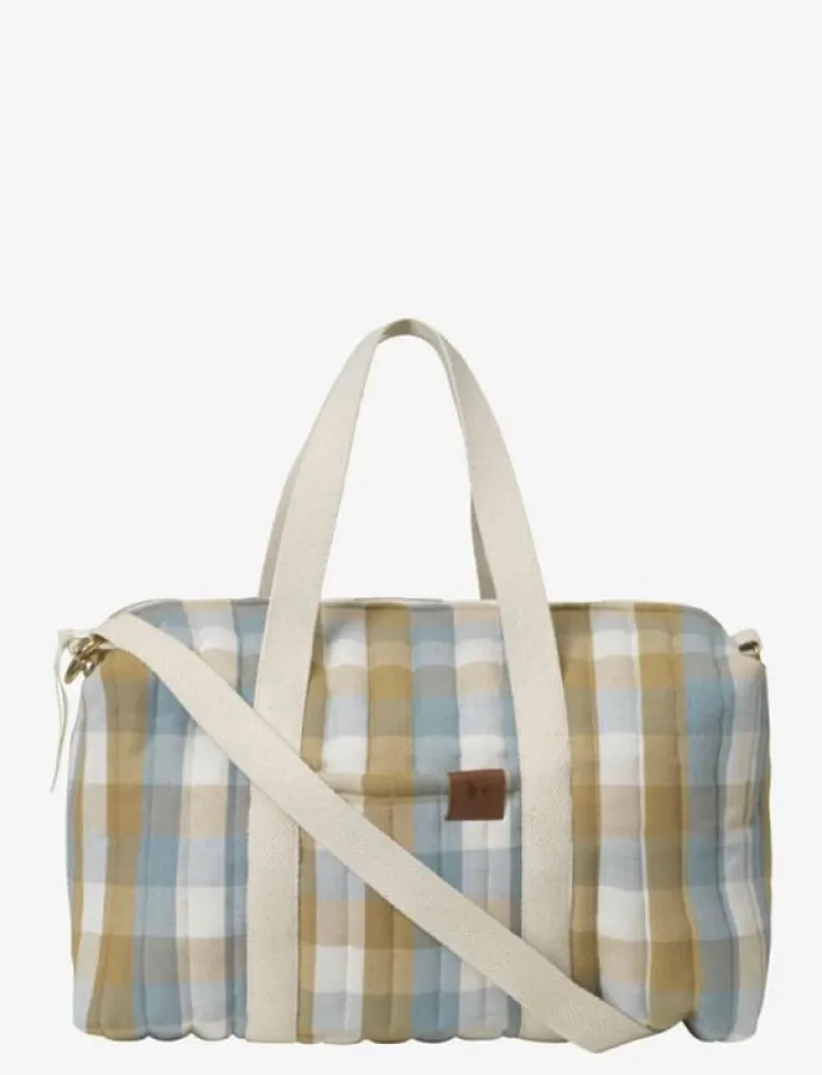 Fabelab Quilted Gym Bag - Cottage Blue Checks - Ryggsäckar|Barn Väskor