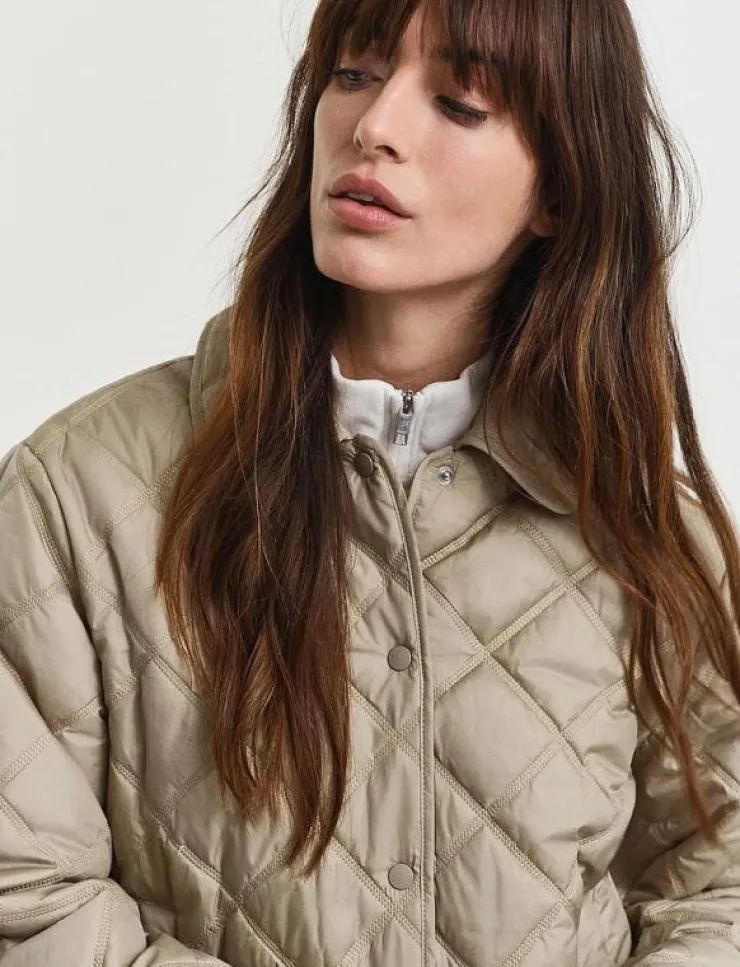 GANT QUILTED JACKET WITH COLLAR - Quiltade jackor|Kvinnor Jackor & Kappor